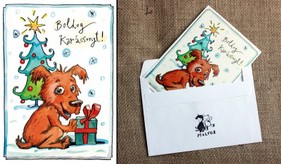 A kutyu karácsonya képeslap - Szántói Krisztián